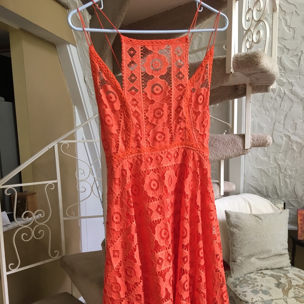 Burnt orange free people dress- size 4(make offer)